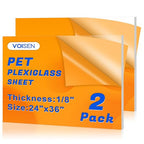 VOISEN 2 Pack Plexiglass Sheets 1/8 Inch Thick, Display Cases, Sneeze Guard by VOISEN