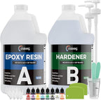 Epoxy Resin 1 Gal for Beginner & Crafter, Crystal Clear Epoxy Resin for Casting by OSBANG