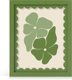 8x10 Picture Frame with Real Glass, Wooden cute 8 x 10 Photo Frame with Wavy Mat by THKRLOF