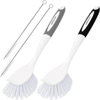 Amazer 4 Pack Dish Brush with Handle, Kitchen Scrub Brushes by Amazer