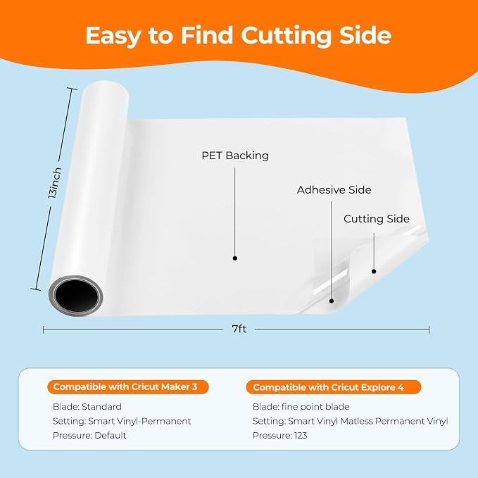 HTVRONT Smart Permanent Vinyl, No Cutting Mat Needed, - Image 5