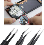 Tweezers Precision Set, Easily Life 10pcs ESD Tweezers Set, Anti Static - Image 5