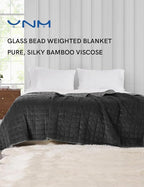 YnM Cooling Weighted Blanket for Adults, Cooling & Cozy Velvet Dual-Sided - Image 2