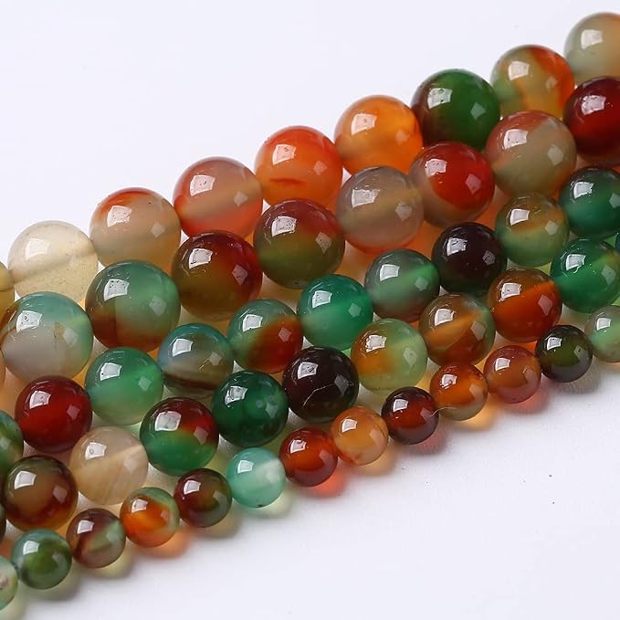 10mm 36pcs Natural Peacock Agates Beads - Image 2