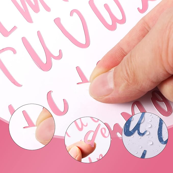 Outus 576 Pcs 8 Sheets Letters Stickers Vinyl Alphabet Number Decals Back to - Image 3
