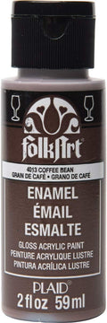 FolkArt Enamel Glass & Ceramic Paint in Assorted Colors, Coffee Bean by FolkArt