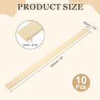 MECCANIXITY 10Pcs Wood Strips Slats, 3/16" x 7/8" x 16" Thin Wood Sticks Flat - Image 2