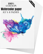 Watercolor Paper 8.5x11 inches 80 Sheets, Heavyweight Artist Paper 140lb/300GSM by Magecubiku