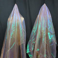 Coffee Brown Iridescent Organza Fabric by Unknown