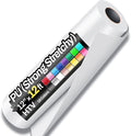 12" x 12ft Heat Transfer Vinyl Rolls, PU HTV Vinyl White by Sooez