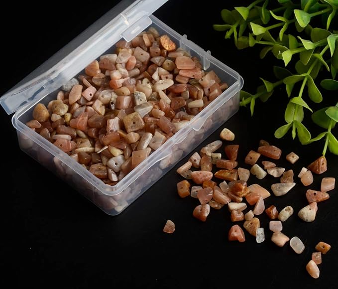 Natural Chip Stone Beads Sunstone 5-8mm About 400 Pieces Irregular Gemstones - Image 3