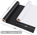 ilmagine Vinyl Matte Permanent Vinyl- 2 Rolls of 12'' x 20 FT Black and White - Image 2