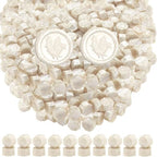 Pearl White Wax Seal Beads, ONWINPOR 300 Pieces Octagon Sealing Wax Beads by ONWINPOR