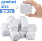 Deekin 50 Pcs Back to School 2.5 Inch White Blank Dice EVA Foam Dice Graffiti - Image 2