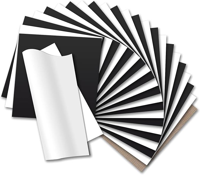 HTV Heat Transfer Vinyl: 12 White HTV Vinyl & 11 Black Heat Transfer Vinyl | 12 by HTVRONT