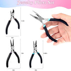 URSKYTOUS 3Pcs Jewelry Pliers Set Jewelry Making Pliers Tools Kit Include - Image 4