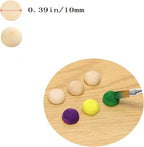 300 pcs Half Wood Balls 10mm Unfinished Half Wooden Balls Split Wood Balls - Image 2