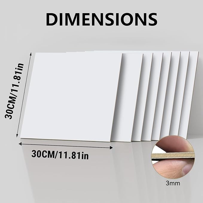 8 Pack Pre-Painted Colored Plywood Sheets, DIY Crafts, Models Making - Image 2