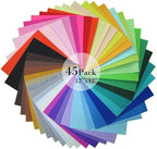 45Pcs Vibrant Felt Sheets for Sewing School Projects Party Craft Decoration | by VINTAGEEMBROIDERYVE