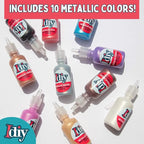 Metallic Fabric Paint Set- 10 Colors Permanent 3D Fabric Paint - Image 4