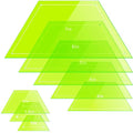Kigley 8 Pcs Half Hexagon Quilting Templates and Rulers 1/1.5/2/3/4/5/6/7 Inch by Kigley