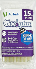 AdTech Ultra Low Temp Cool Glue Sticks, Mini 4-Inch – 15-Pack by AdhesiveTechnologies