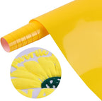 Tintnut Yellow Puff Heat Transfer Vinyl Roll, easy cut & weed, stretch washable by Tintnut