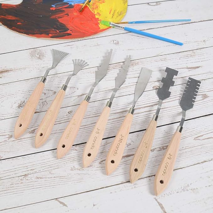 CONDA Palette Knife Set -10Pcs Stainless Steel Spatula Pallet Knife Painting - Image 8