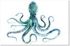 Blue Octopus Canvas Wall Art by Edward Selkirk Coastal Wall Decor Nautical - Image 2