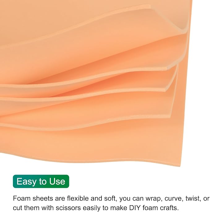 MECCANIXITY EVA Foam Sheets Beige 35.4 Inch x 19.7 Inch 2mm Thick Crafts Foam - Image 3