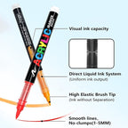 Acrylic Paint Markers Pens, 36 Vivid Colors Acrylic Markers Set, Direct Liquid - Image 6