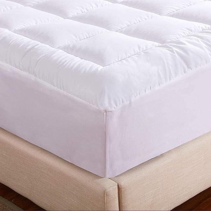 WhatsBedding Waterproof Mattress Pad Twin XL Size Cotton Top Down Alternative - Image 6