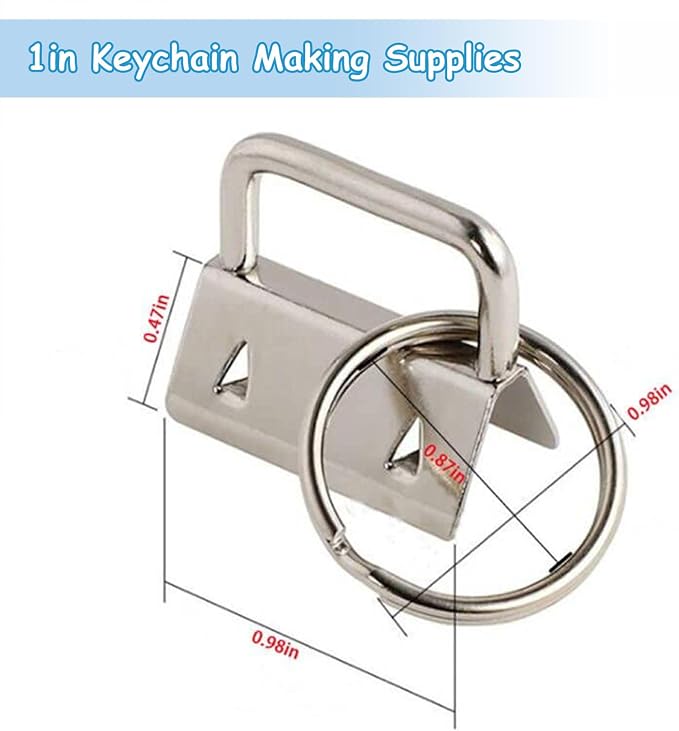 Key Fob Hardware, Key Lanyard, Keychain Making Kit Crafts DIY Supplies - Image 3