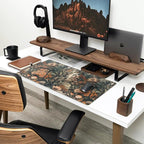 Boho Aesthetic Desk Mat Wildflowers Large Mouse Pad Gaming Pad, XXL Keyboard - Image 3
