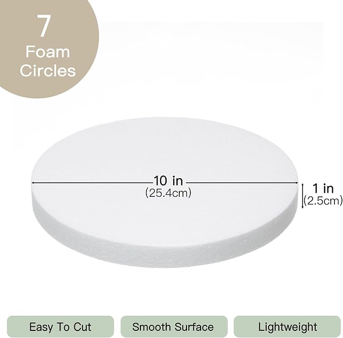 Crafare 10x1in Round Foam Circles - Image 2