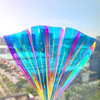 10 Pieces A4 Holographic Clear PVC Fabric Iridescent Transparent Vinyl Mirrored - Image 3