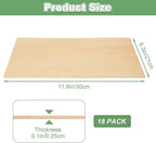 18pcs 12 x 15.7 x 1/8 Inch Plywood Basswood Sheets, 3 mm Unfinished Plywood - Image 2