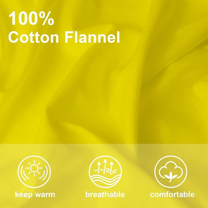 59”W Cotton Flannel Fabric, Super Soft 150GSM, Medium Weight Solid Arts & - Image 4