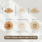 AHANDMAKER 30 Mini Straw Hats Craft Doll Hats Ornaments Woven Caps - Image 2