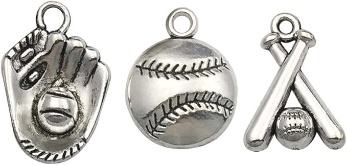 Youdiyla 60pcs Baseball Theme Charms Collection by Youdiyla