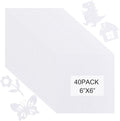 40 Pcs Stiff Felt Fabric Sheet for Crafts, 1mm Thick and 6”x6”White Felt Fabric by Tiparts