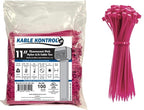 Kable Kontrol Fluorescent Pink Zip Ties 11 Inch 100 Pcs, 50 Lbs Tensile Strength by KABLEKONTROL%C2%AE