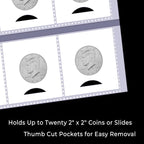 50-Sheets 20-Pocket Thumb-Cut Coin Pages - Image 5