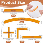 OLYCRAFT 14pcs/1 Set Deployment Zone Template Orange Acrylic Ruler Objective - Image 2