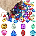 100 Pieces Toy Gems Pirate Treasure Jewels Fake Acrylic Gems Multicolor Bling by Hicarer