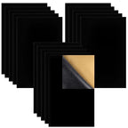 Thyores 15PCS Stick Black Felt, Self Adhesive Felt Sheets, DIY Velvet Fabric by Thyores