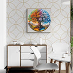 Wooden Puzzles Adults, Seasonal Tree of Life Wooden Puzzles 200 Pieces - Image 8