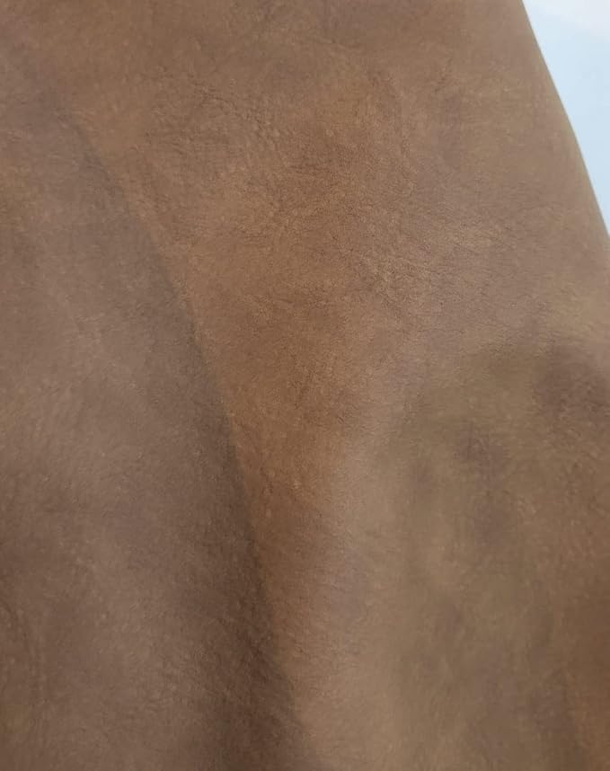 NAT Leathers, Desert Tan Tumbled Nubuck Soft Faux Vegan Leather PU {Peta - Image 3