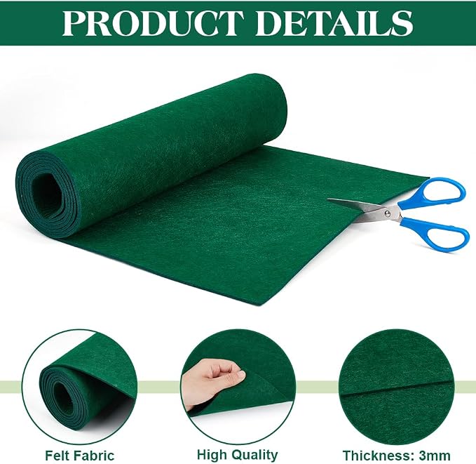BENECREAT 78.7x15.7inch Felt Roll, 3mm Thick Nonwoven Felt Roll - Image 4