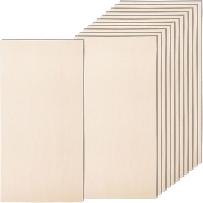 12 Pack 12 x 24 x 1/4 Inch-6mm Thick Basswood Sheets by AWIZOM